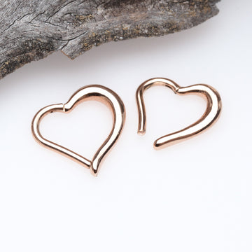 Detail View 1 of Rose Gold Luscious Heart Seamless Clicker Ring